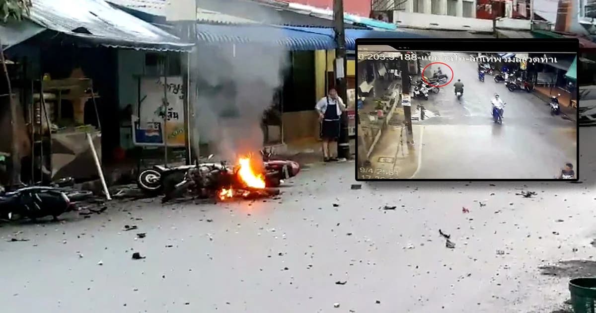 ป่วนหนัก! คนร้ายวางระเบิด จยย.บอมบ์ 3 จุดกลางเมืองโก-ลก