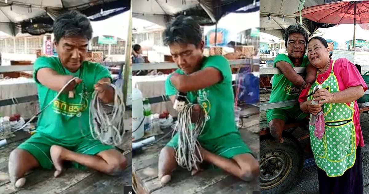 ชื่นชม ! ชายพิการสู้ชีวิตเอาชนะใจครอบครัวเมีย ส่งลูก 2 คน เรียนจบรับราชการ