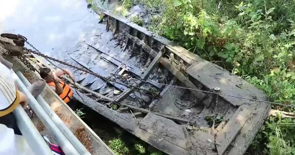 พบซากเรือโบราณข้ามฟาก ท่าน้ำวัดเฉลิมอาสน์