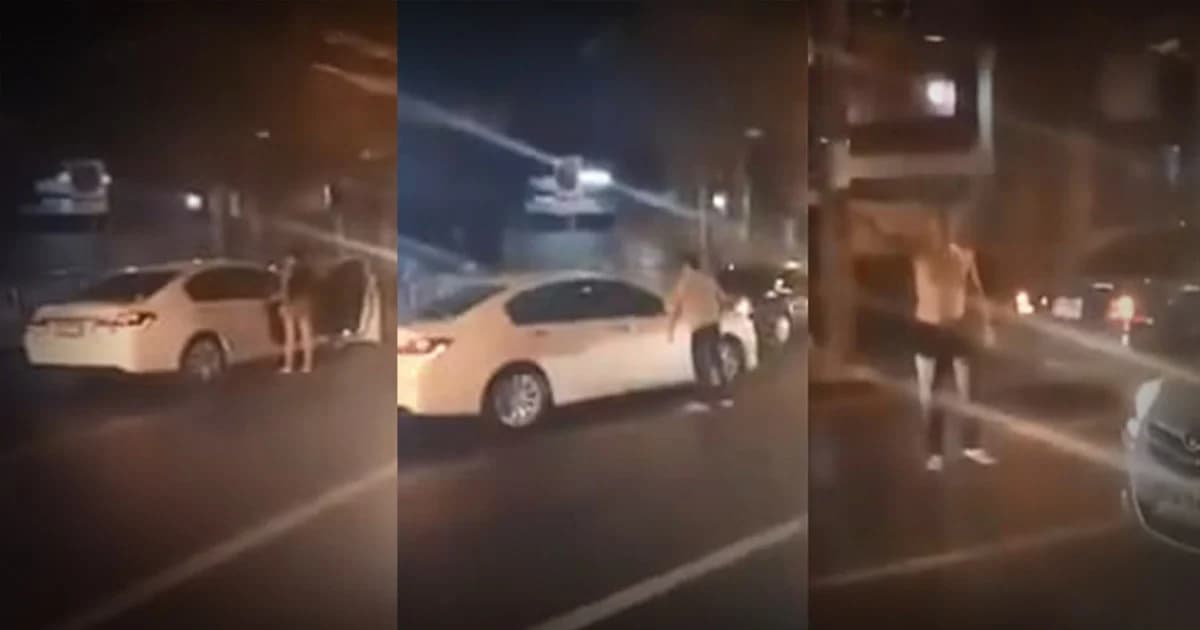 หนุ่มเบนซ์หัวร้อน ! ชี้หน้าด่าหญิงสูงอายุคู่กรณีกลางถนน