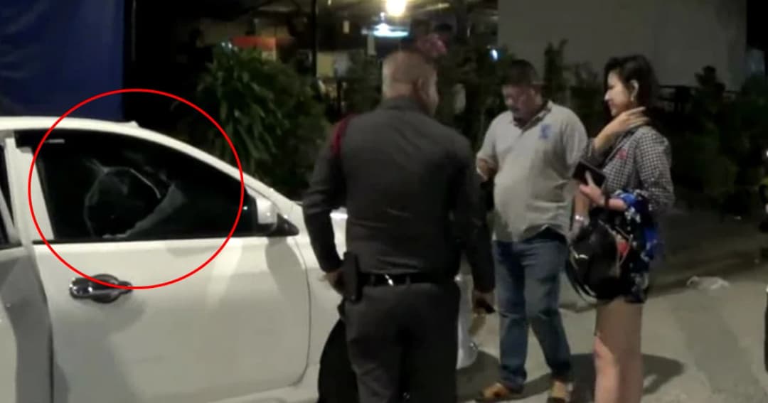 แฟนเก่าหึงโหด! ควงปืนยิงถล่มรถแฟนสาวจอดทิ้งไปเที่ยวสงกรานต์