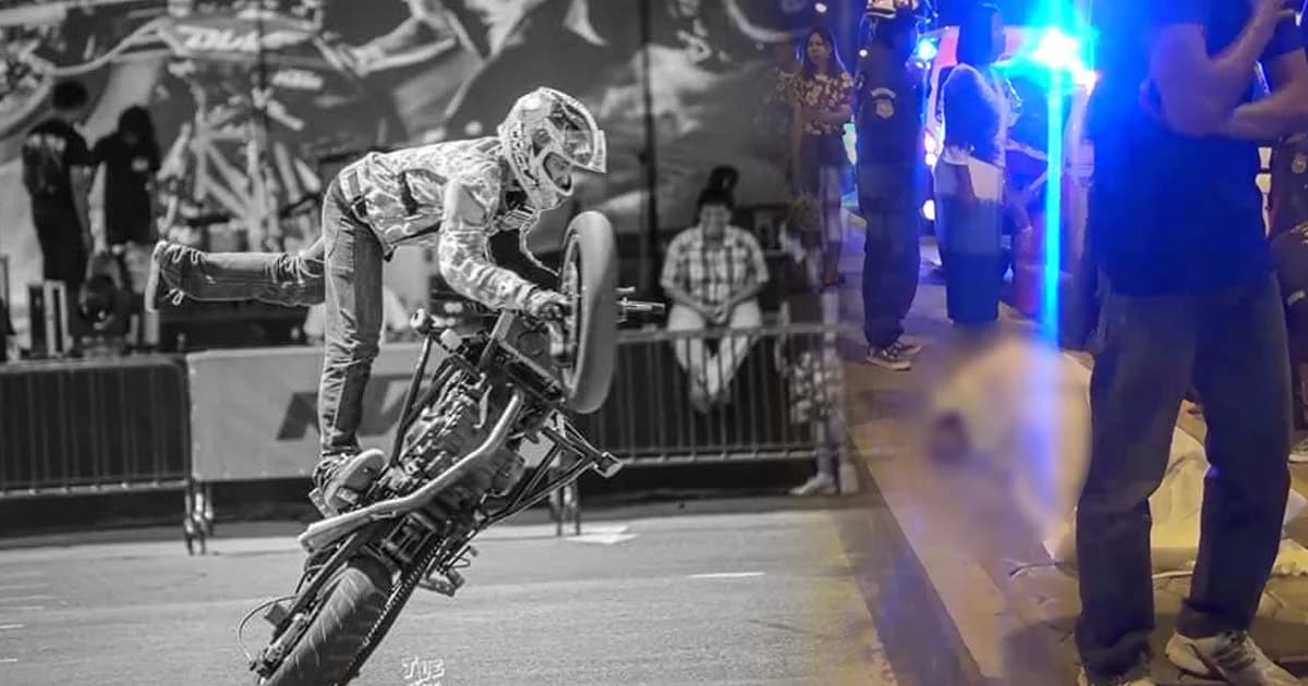 “บิ๊ก ธนพล” หนุ่มลำปางสตั๊นท์ดัง ซิ่งบิ๊กไบค์ชนปาเจโร่ดับ