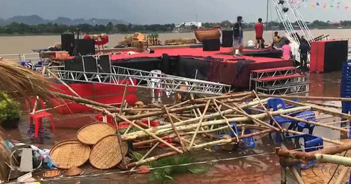 พายุฤดูร้อนมาตามนัด ถล่มหลายจังหวัดภาคอีสาน สงกรานต์นครพนมกร่อย