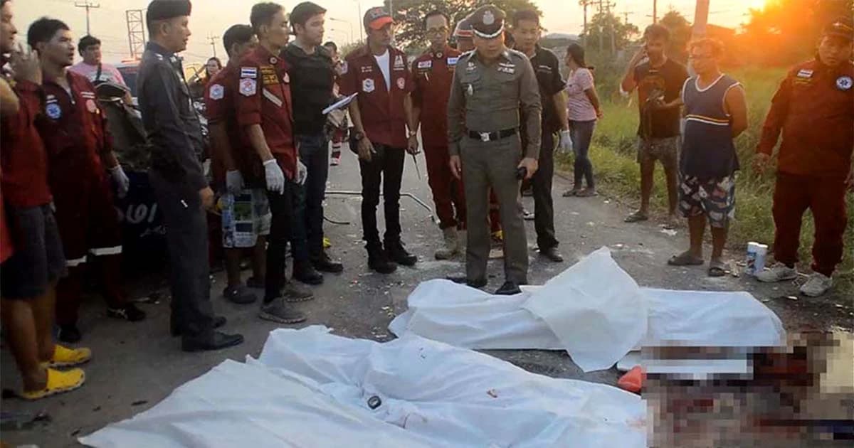 รถชนกัน 6 คัน ที่อยุธยา เสียชีวิต 3 ราย