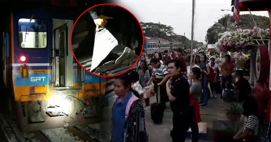 รถไฟยะลา-กรุงเทพฯ ชนวัตถุไม่ทราบชนิด