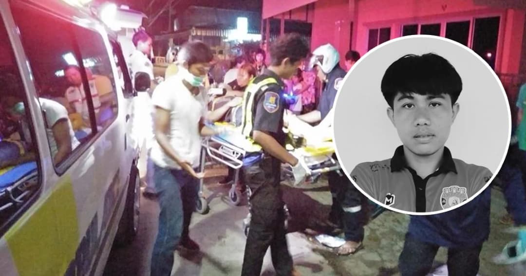 “เจ้าท็อป” แข้งโต๊ะเล็กศรีสะเกษเสียชีวิตแล้ว หลังเจ็บหนักรถหลุดโค้ง