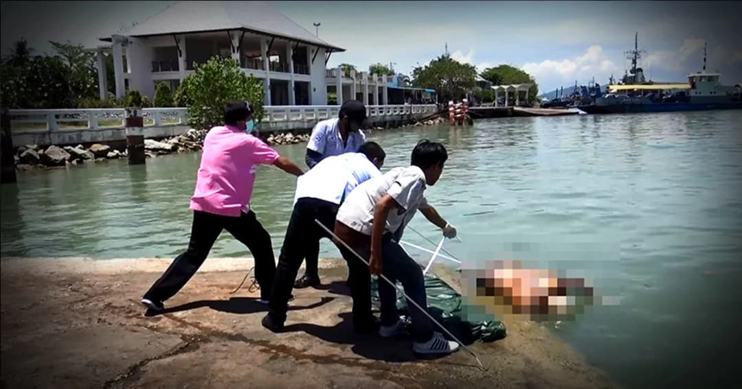 พบศพหนุ่มนิรนาม ลอยมาติดที่เกาะ กลางทะเลสาบสงขลา
