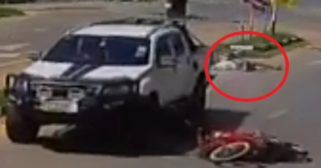 กระบะชน จยย. ก่อนเหยียบซ้ำ ซิ่งหนีลอยนวล