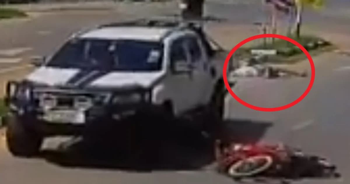 กระบะชน จยย. ก่อนเหยียบซ้ำ ซิ่งหนีลอยนวล