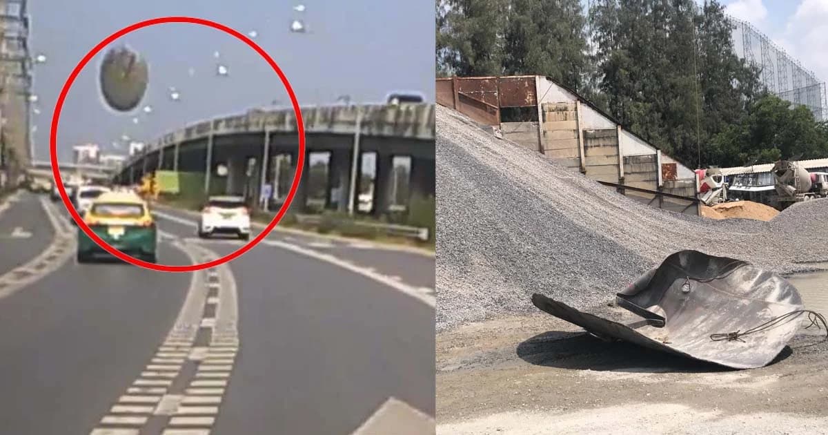 ผู้จัดการโรงโม่ปูน ยินดีรับผิดชอบหลังแผ่นปูนปลิวร่วง เฉี่ยวทับรถ (คลิป)