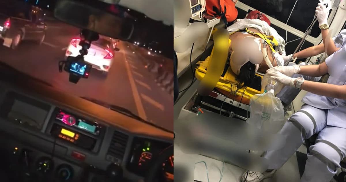 ผู้ป่วยเสียชีวิตแล้ว ! กรณีรถเก๋งขาว ขับขวางรถฉุกเฉิน (คลิป)