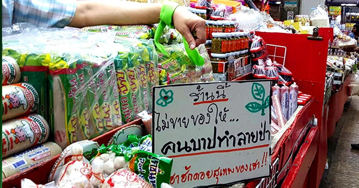 ทวงคืนพื้นที่ป่าดอยสุเทพ ! ร้านค้าเชียงใหม่ ร่วมติดป้าย ไม่ขายของ ไม่ต้อนรับ ‘คนทำลายป่า’