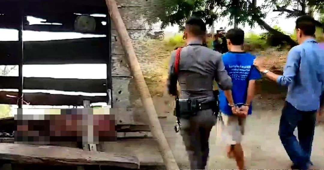 หนุ่มใหญ่คลั่ง ใช้อีโต้ฟันคอแม่อายุ 80 ปี หวิดขาด ดับสยองคาบ้าน