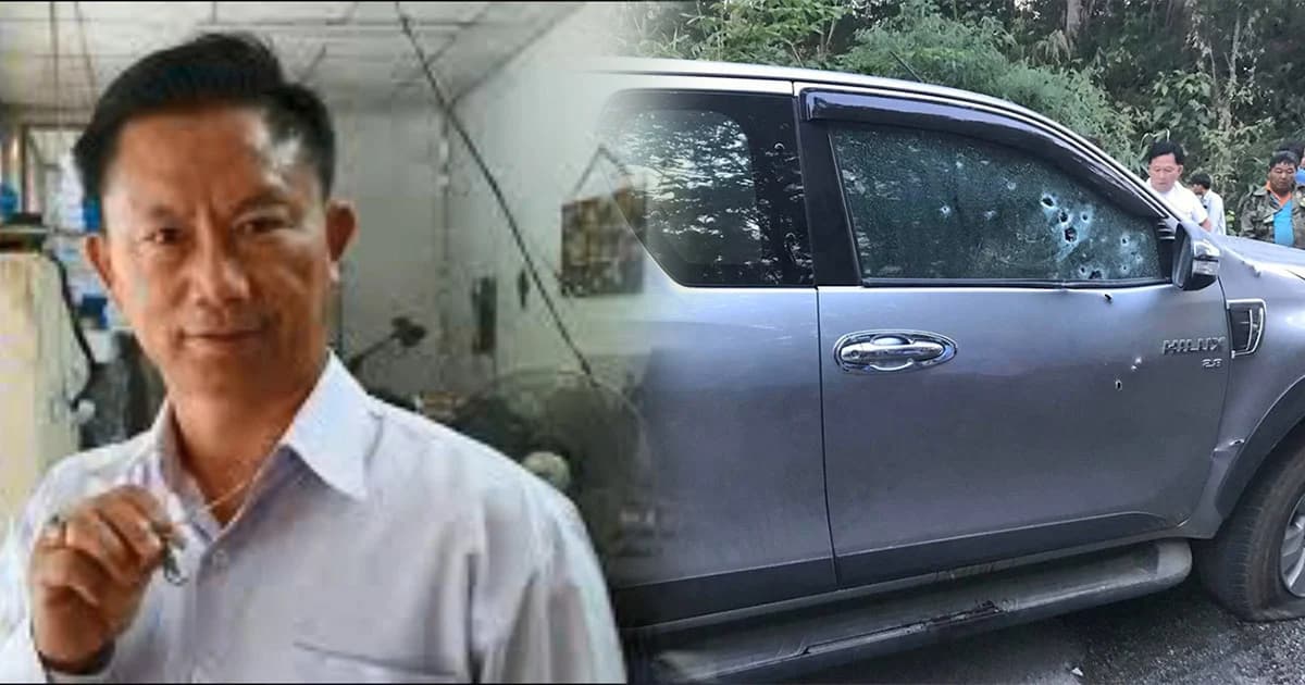 คนร้ายซุ่มยิงถล่มรถกระบะ ! กำนัน ลูกชาย เจ็บสาหัส ภรรยา ลูกสาว ดับคารถ