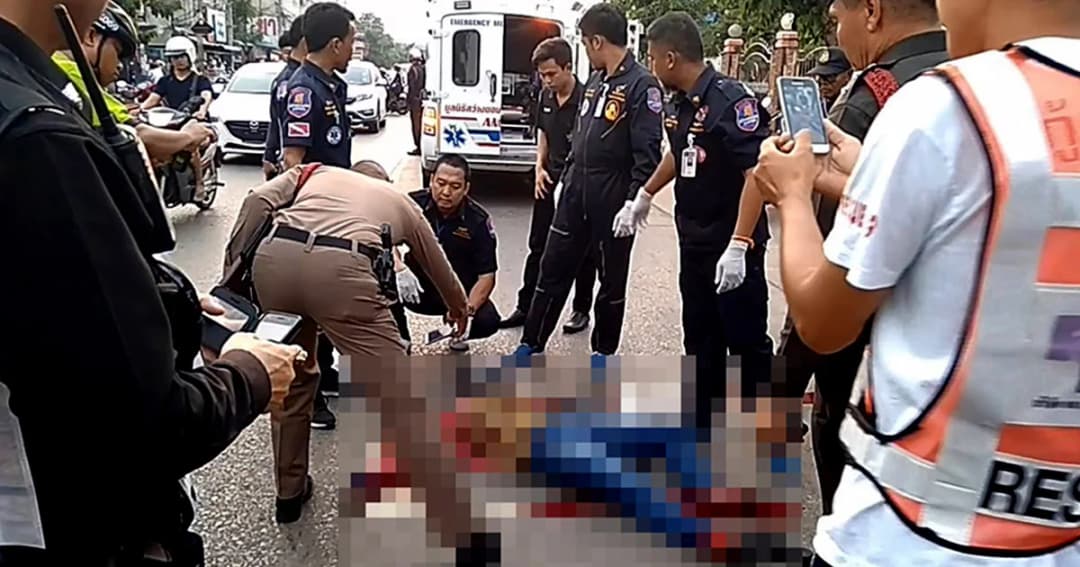 สาวขี่ จยย. เกี่ยวสายเคเบิ้ล คอขาด