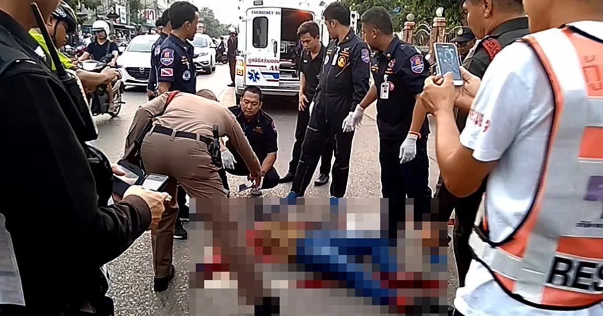 สาวขี่ จยย. เกี่ยวสายเคเบิ้ล คอขาด