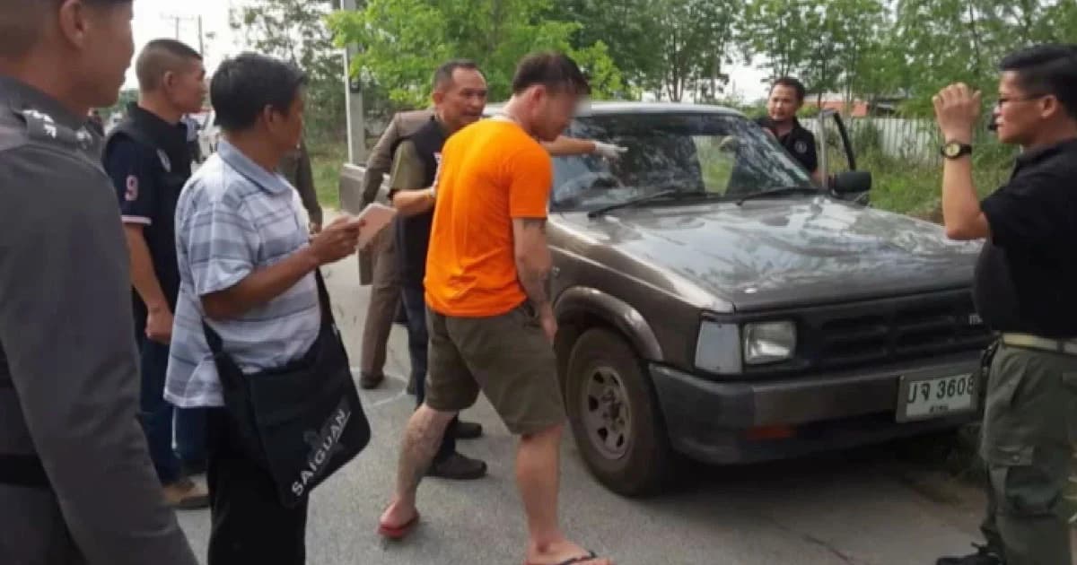 ตร.คุมตัวหนุ่มลำพูนทำแผน หลังปาดคอฝรั่งคู่เขยหวิดดับ