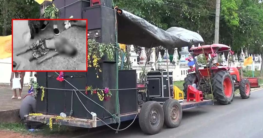 ตั้ง 2 ข้อหาขับรถเครื่องเสียงงานบุญ ทับหัวเด็ก 5 ขวบ