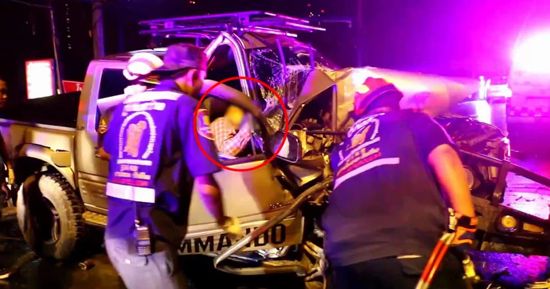 สท.ทต.เขาชีจรรย์ ขับกระบะชนท้ายรถเก็บขยะ เสียชีวิตคาที่