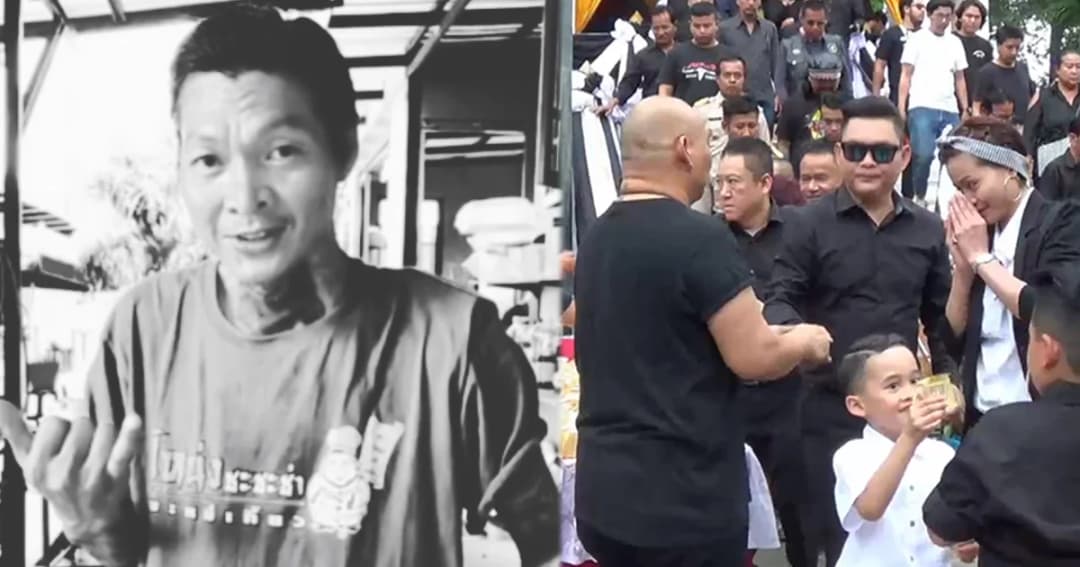 เผาแล้ว “กบ ชิงร้อย” ศิลปินตลกแห่ร่วมงานคับคั่ง