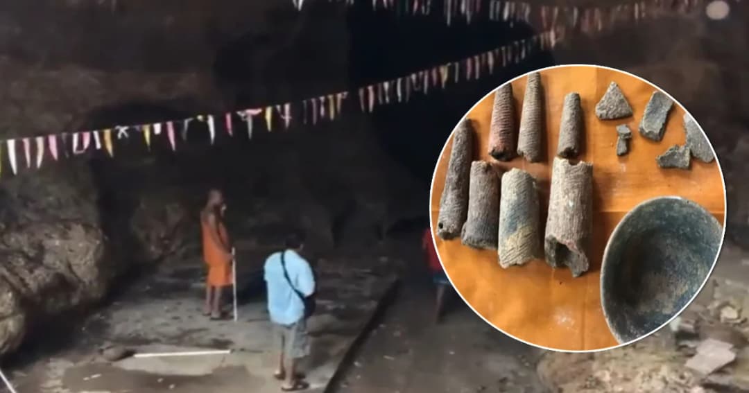 ฮือฮา ! พบวัตถุโบราณถ้ำปู่นาคราช อายุกว่า 3-5 พันปี