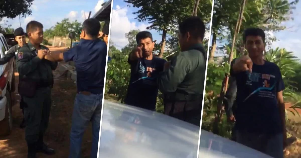 ทหารเมาแอ๋ ! โชว์พาวดึงคอเสื้อ ตชด. ถูกคุมตัวสอบเข้มแล้ว