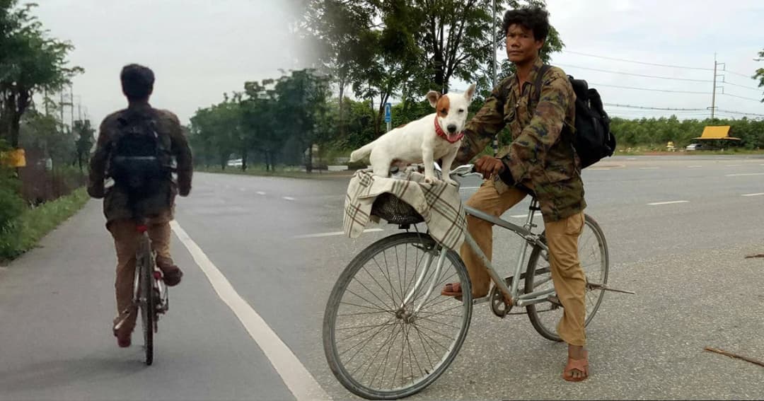 หนุ่มปั่นจักรยานคันเก่า ข้ามจังหวัดจากสัตหีบกลับชัยภูมิเยี่ยมพ่อแม่