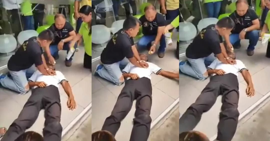 ชาวเน็ตชื่นชม ! ตำรวจช่วยเหลือคนแก่เป็นลมหมดสติให้ฟื้น