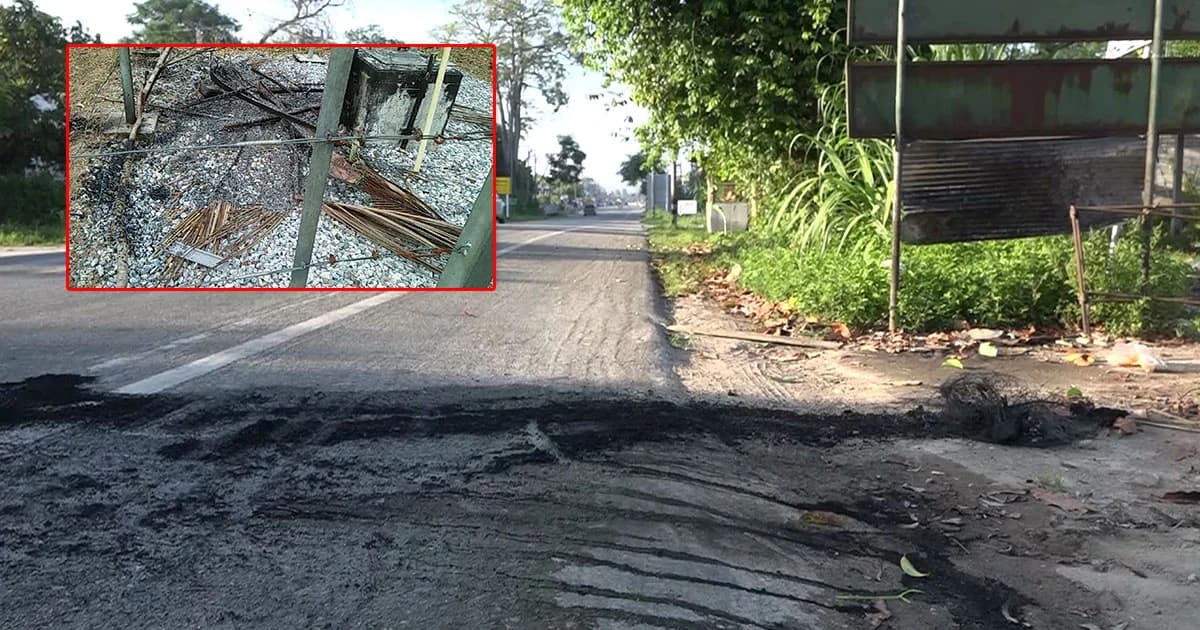 คนร้ายป่วนใต้ ตระเวนเผายางรถ-เสาโทรศัพท์หลายจุด