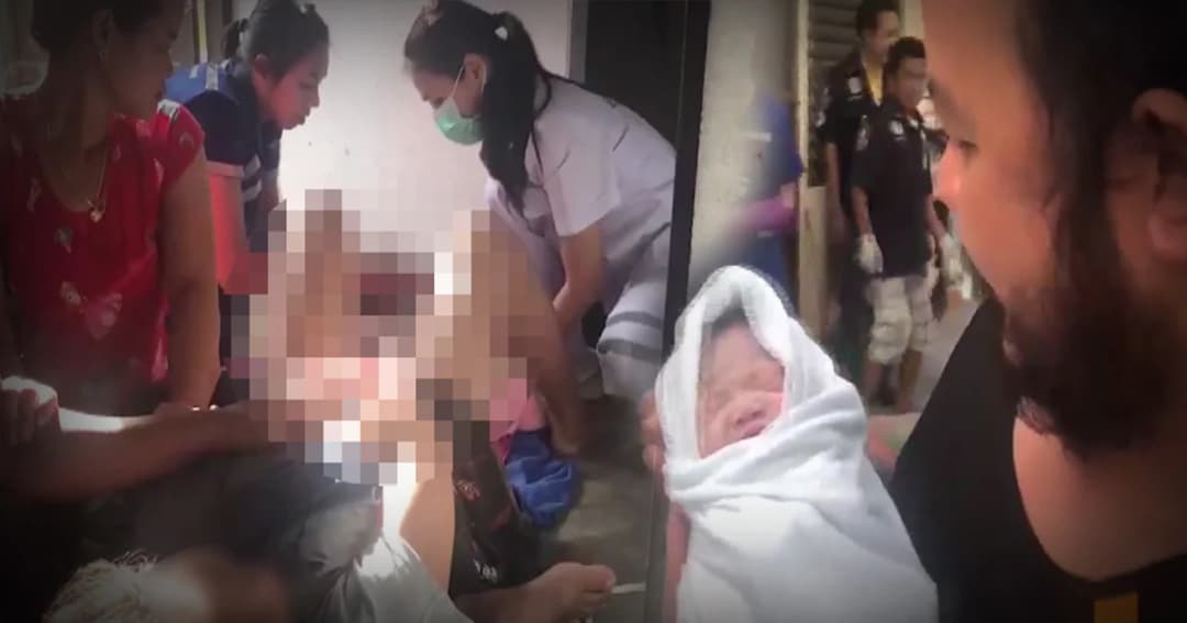 กู้ภัยรุดช่วย ! สาวเมียนมาเจ็บท้องคลอดลูกกลางห้องครัว