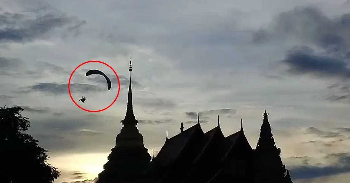 จวกยับ ! ต่างชาติบินพารามอเตอร์เหนือพระธาตุลำปางหลวง