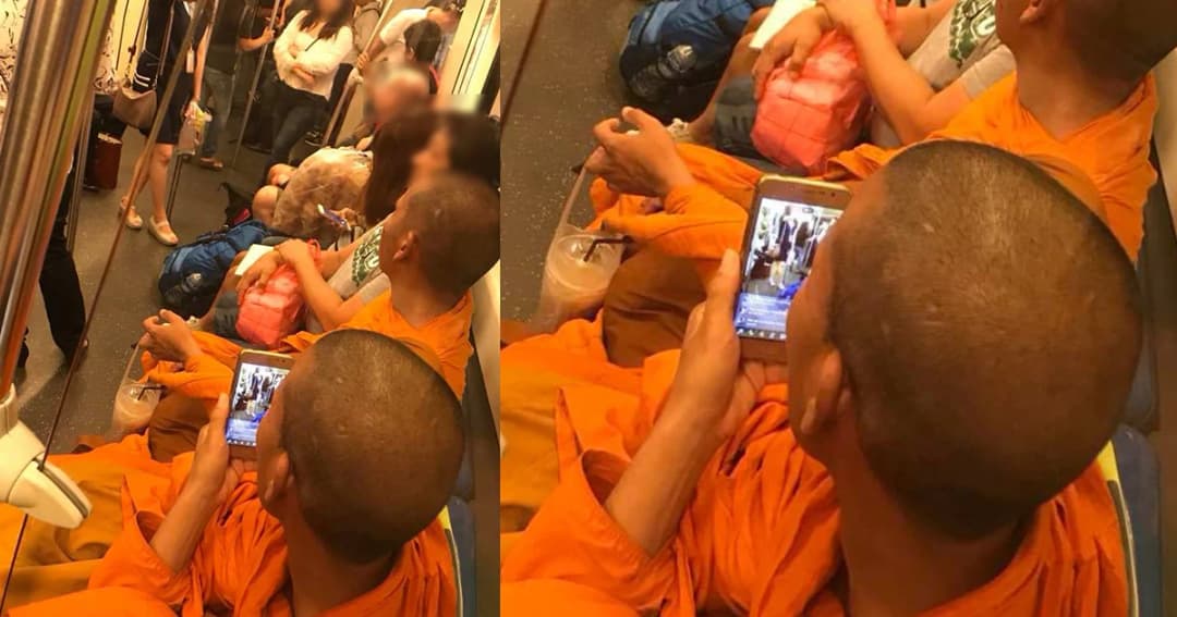 หลวงพี่ไลฟ์สด ! แอบถ่ายสาวกลางบีทีเอส ชาวเน็ตวิจารณ์ยับ