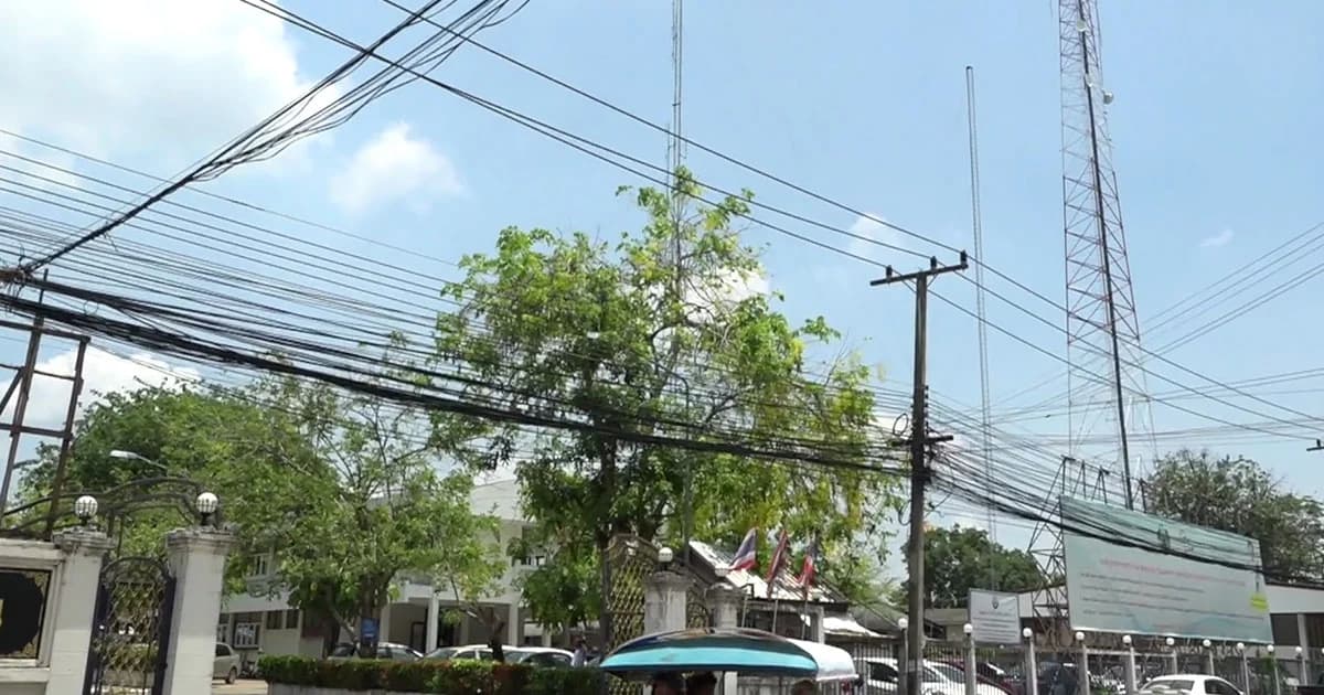 กสทช. ลุยตรวจสายสัญญาณขอนแก่น พบหย่อนเพียบ สั่งรื้อทิ้ง