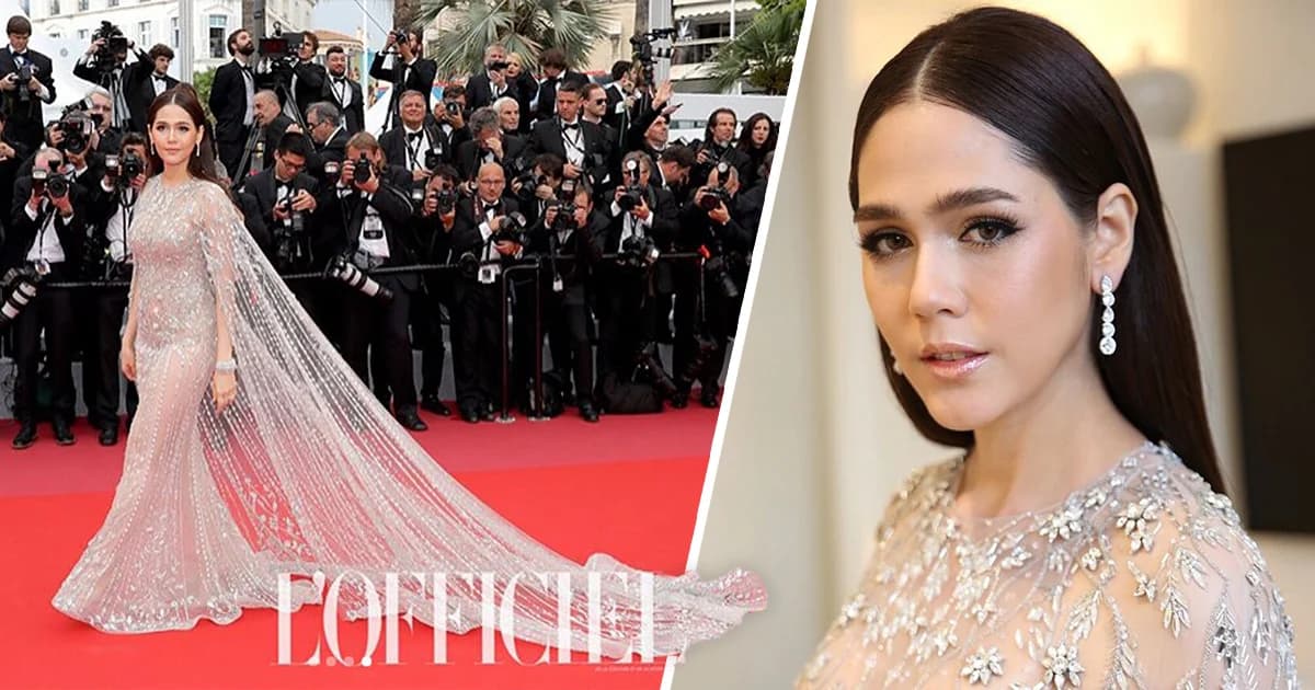 “ชมพู่” เปิดตัวชุดเดรสสุดอลัง เดินพรมแดงวันที่ 2 กระทบไหล่ “ซุ่ย เหอ” นางแบบดังชาวจีน