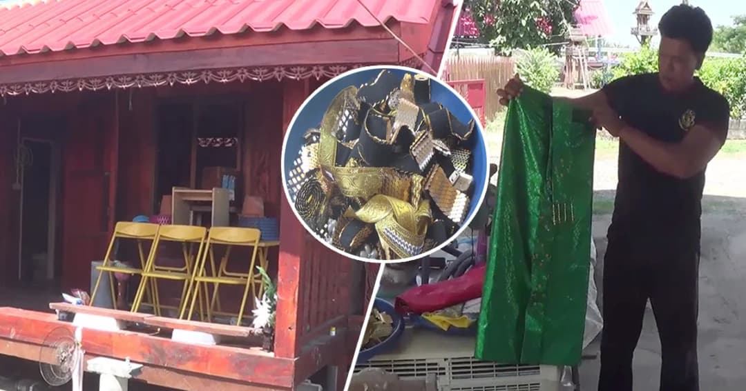 เจ้าของบ้านผงะ ! ค้างเช่า 4 เดิือนหนีหาย เปิดมาอีกทีพบชุดไทยเพียบ