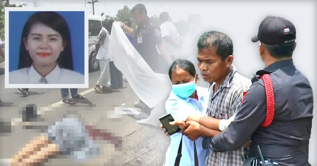 นักศึกษาสาว ขับ จยย. ถูกรถชน ลากร่างไปไกลเกือบ 100 เมตร ดับคาที่