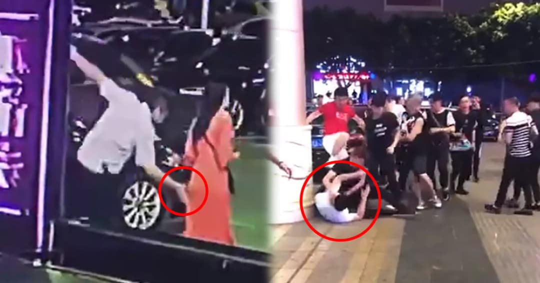 ซ่าไม่เข้าเรื่อง ! หนุ่มจีนเดินไปจับก้นสาว ก่อนโดนกระทืบอ่วม