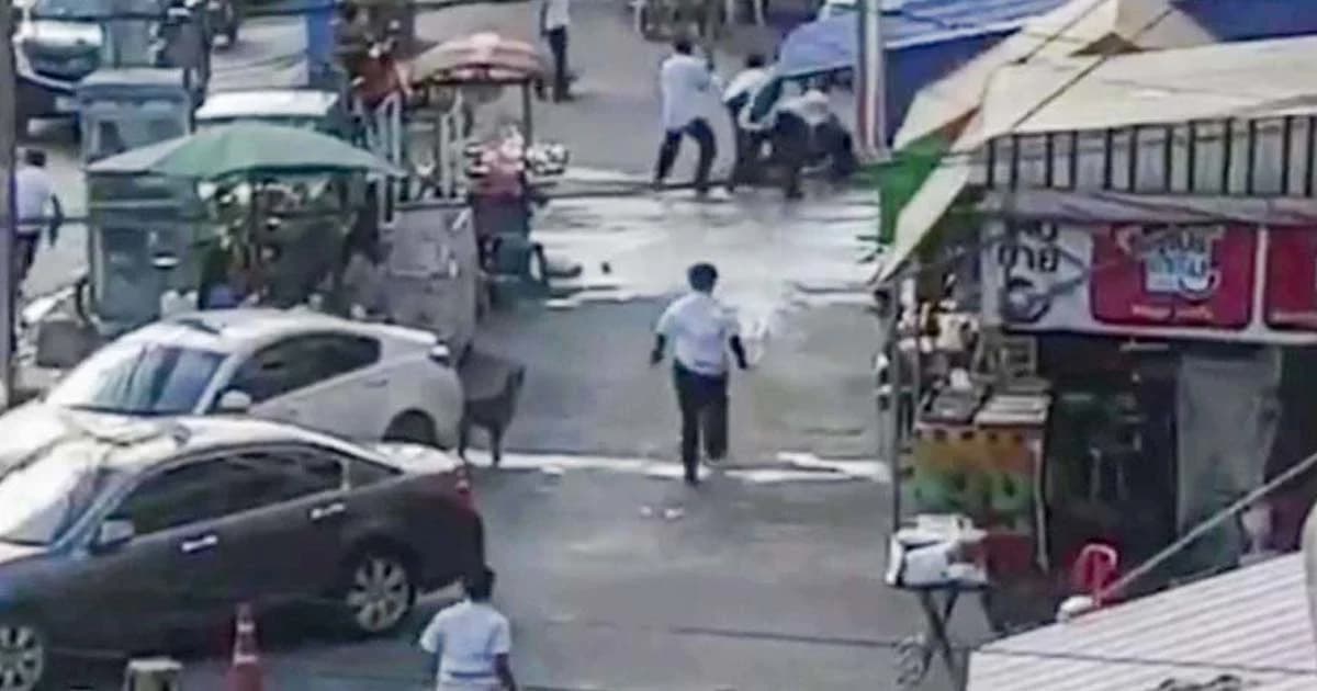 นักเลง 2 โรงเรียนย่านสมุทรปราการตีกันวุ่น ชุลมุนตั้งแต่เช้าจรดเย็น