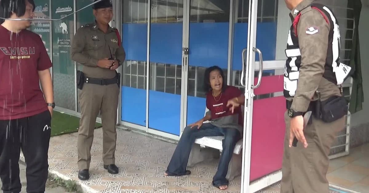 โจรสาวขโมยของ พอถูกตำรวจจับ แกล้งทำเป็นบ้าขึ้นมาทันที