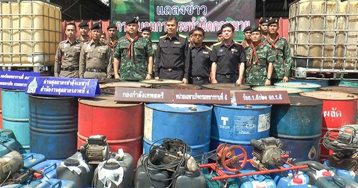 กวาดล้างน้ำมันเถื่อน 7 วัน ยึดกว่าหมื่นลิตร รัฐเสียหายกว่า 2 ล้านบาท