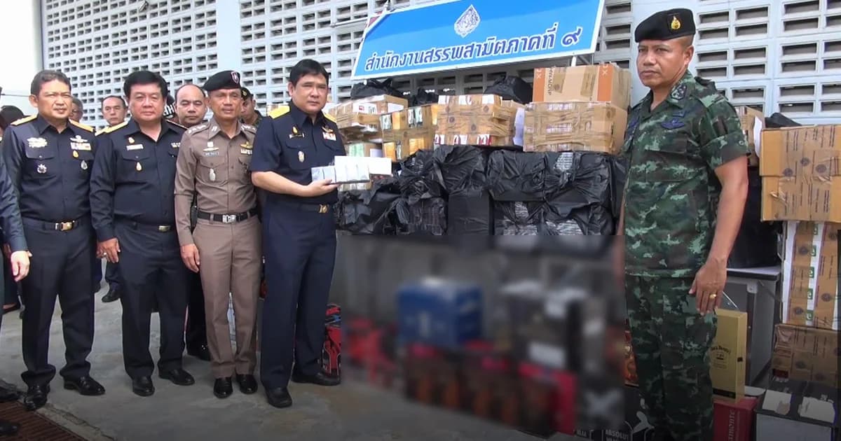 สินค้าหนีภาษีทะลักชายแดนใต้! สรรพสามิตโชว์ของกลาง 7 เดือน จับได้ 260 ล้าน