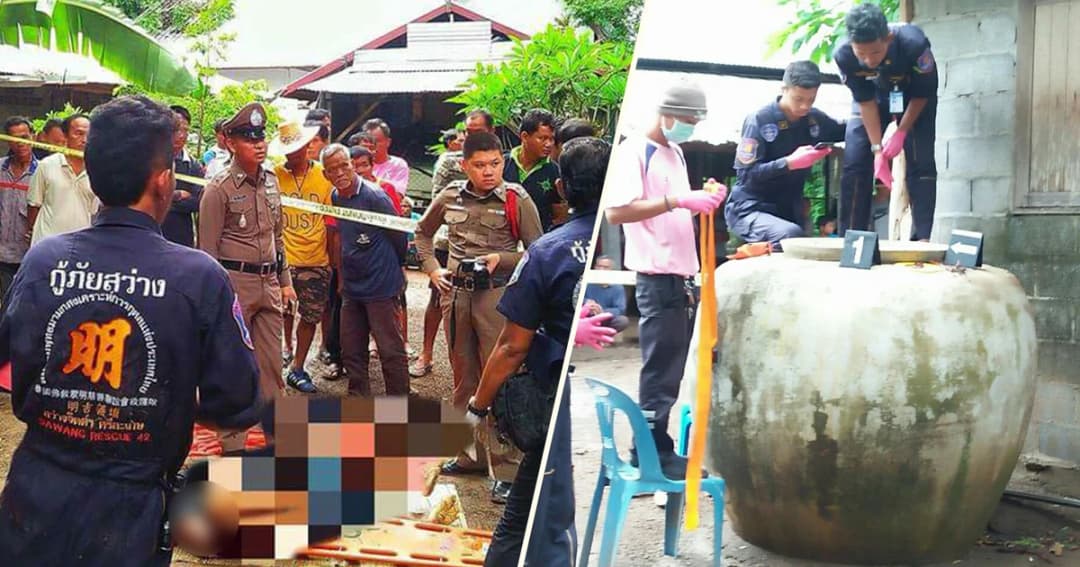 สุดเหี้ยม ! เมาทะเลาะกันในวัด คว้าอีโต้ฆ่าฟันคอยัดโอ่ง หวังอำพรางศพ