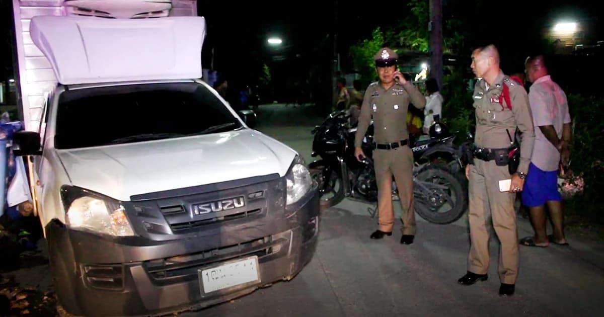 ไล่ล่า ! กระบะซิ่งแหกด่าน ขับหนีจนยางแตก รับเสพยาบ้ามา