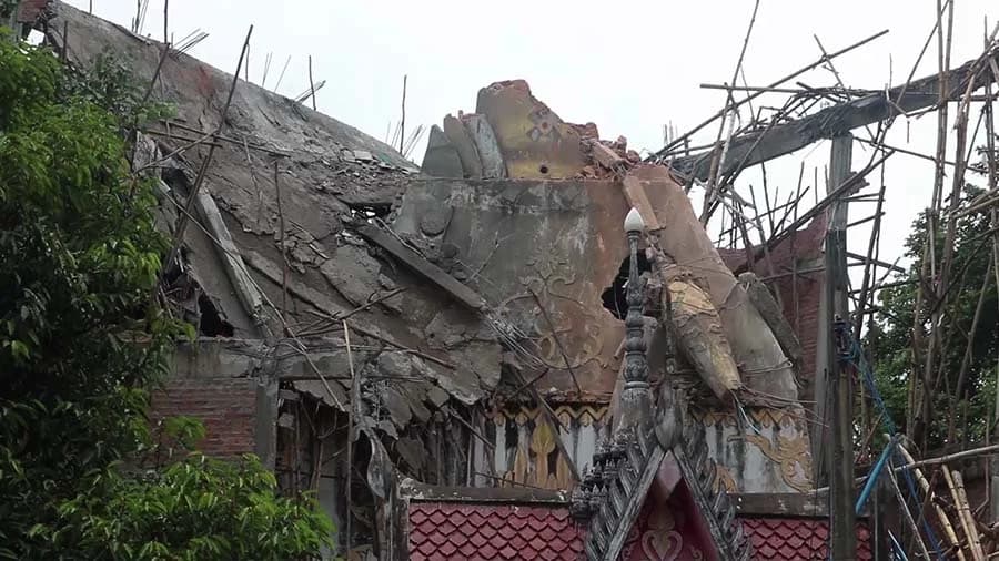 โยธาฯ กาฬสินธุ์ชี้ ‘พระธาตุสามหุน’ พังถล่ม เหตุสร้างผิดแบบ