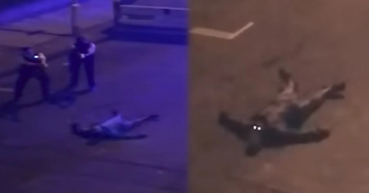 ตำรวจอังกฤษสยบมือมีดด้วยปืนช็อตไฟฟ้า หลังขู่จะปาดคอคนผิวขาว