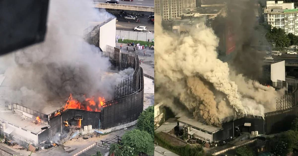 ไฟไหม้สถานบันเทิง “แอพ อารีน่า” ย่านพระรามเก้า