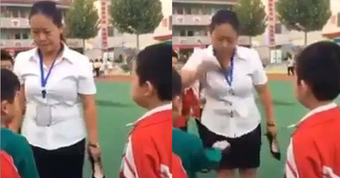 “ครู” ถอดรองเท้าส้นสูง ฟาดนักเรียนไม่ยั้ง ที่จีน