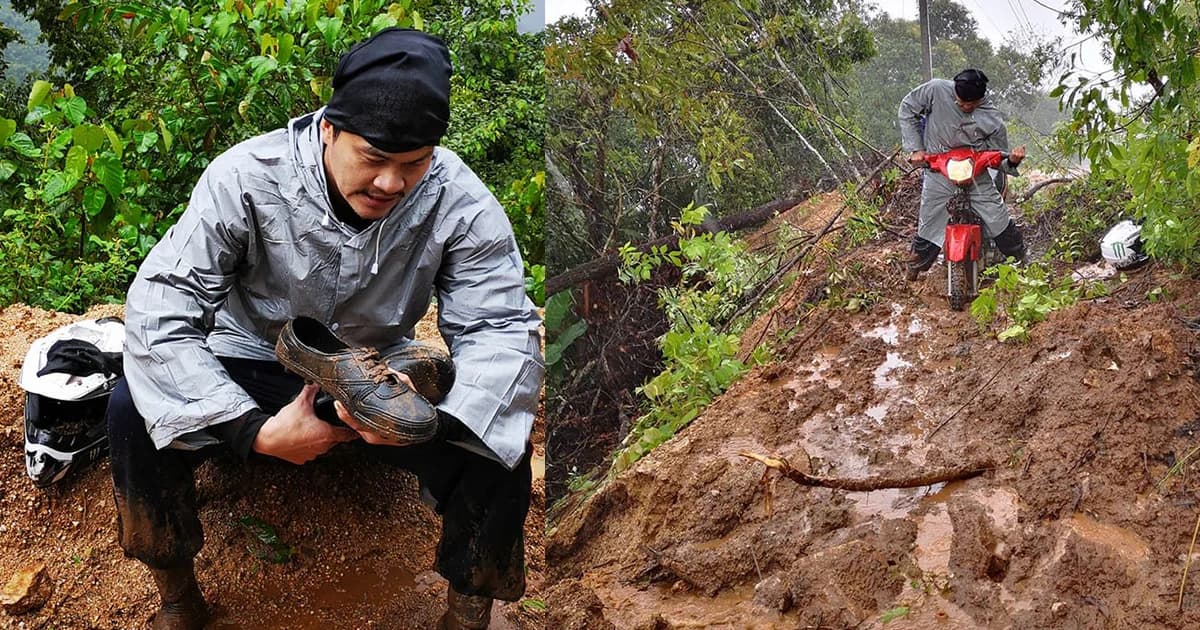 ชื่นชม ‘ครูบอย’ ขี่จยย.ตากฝนลุยโคลน ขึ้นเขาสอนเด็กดอย