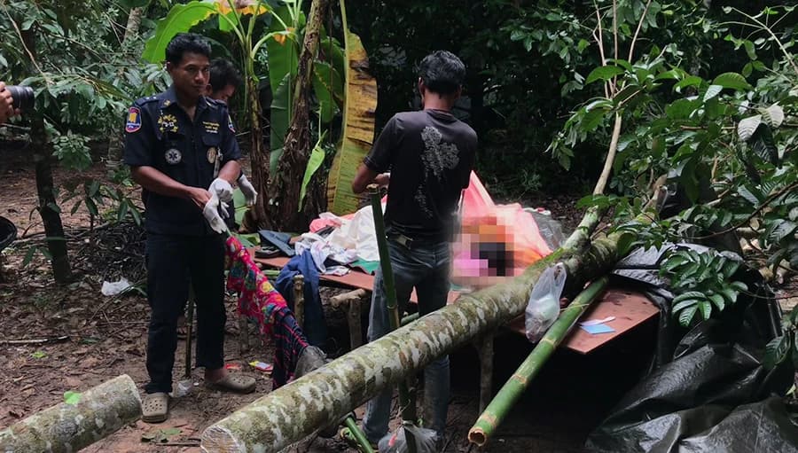 หนุ่มใหญ่ชาวกัมพูชาโชคร้าย นอนในขนำต้นยางทับใส่เสียชีวิตหลังพายุลมแรง