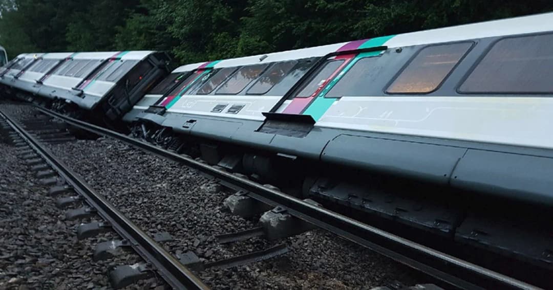 เจ็บ 7 ราย รถไฟฝรั่งเศสตกราง สาเหตุฝนตกหนัก-ดินสไลด์